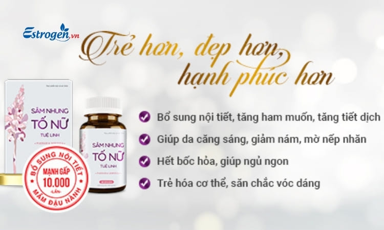 Sử dụng thực phẩm bảo vệ sức khỏe Sâm Nhung Tố Nữ Tuệ Linh 1